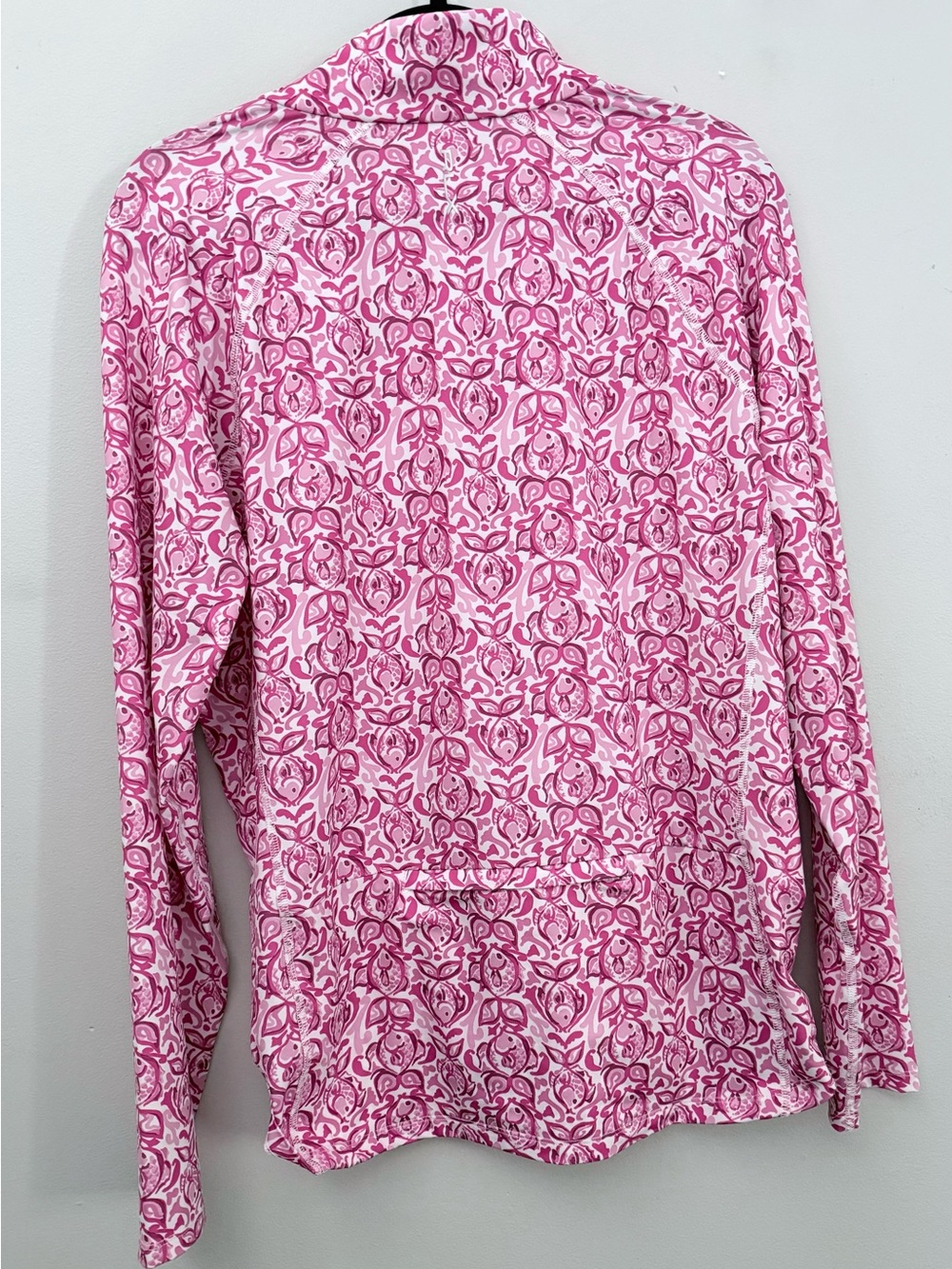 Ralph Lauren RLX Pink Floral Quarter-Zip Pullover - Picture 6 of 8